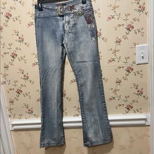 Rong Embroidered Blue Jeans Women’s Size 26”